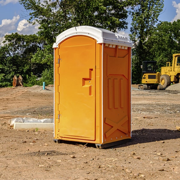 how often are the portable restrooms cleaned and serviced during a rental period in Branchville